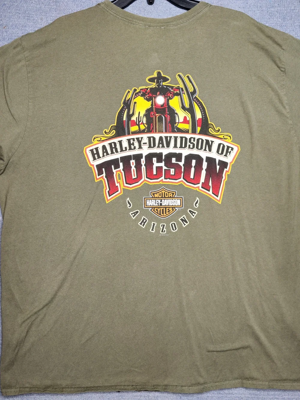 Harley-Davidson Men’s Olive Green Graphic Crew T-Shirt #291